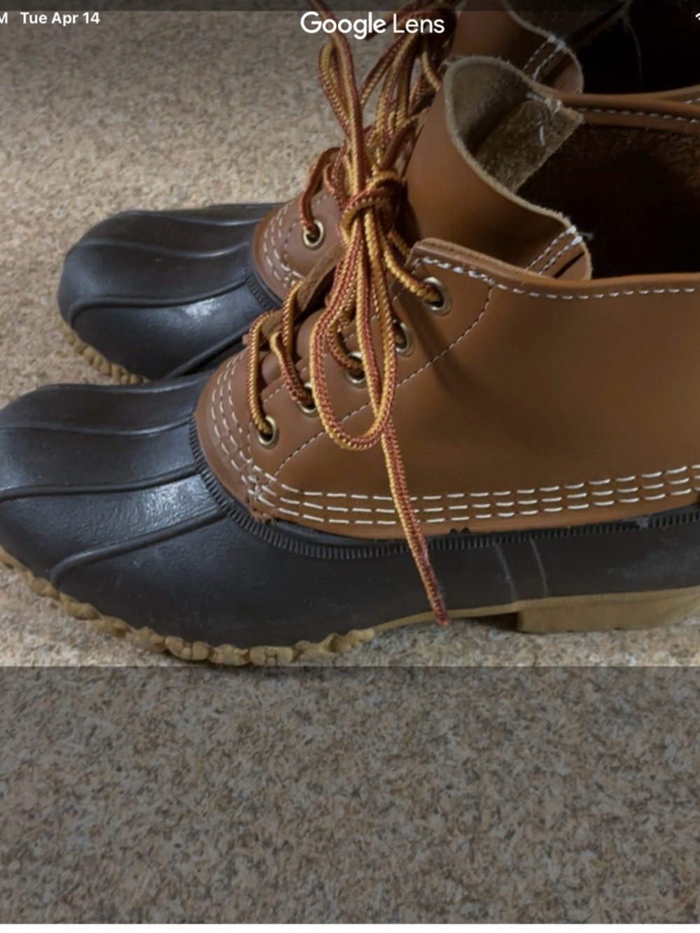 L.L. Bean Women's Two-Tone Brown and Black Duck Boots